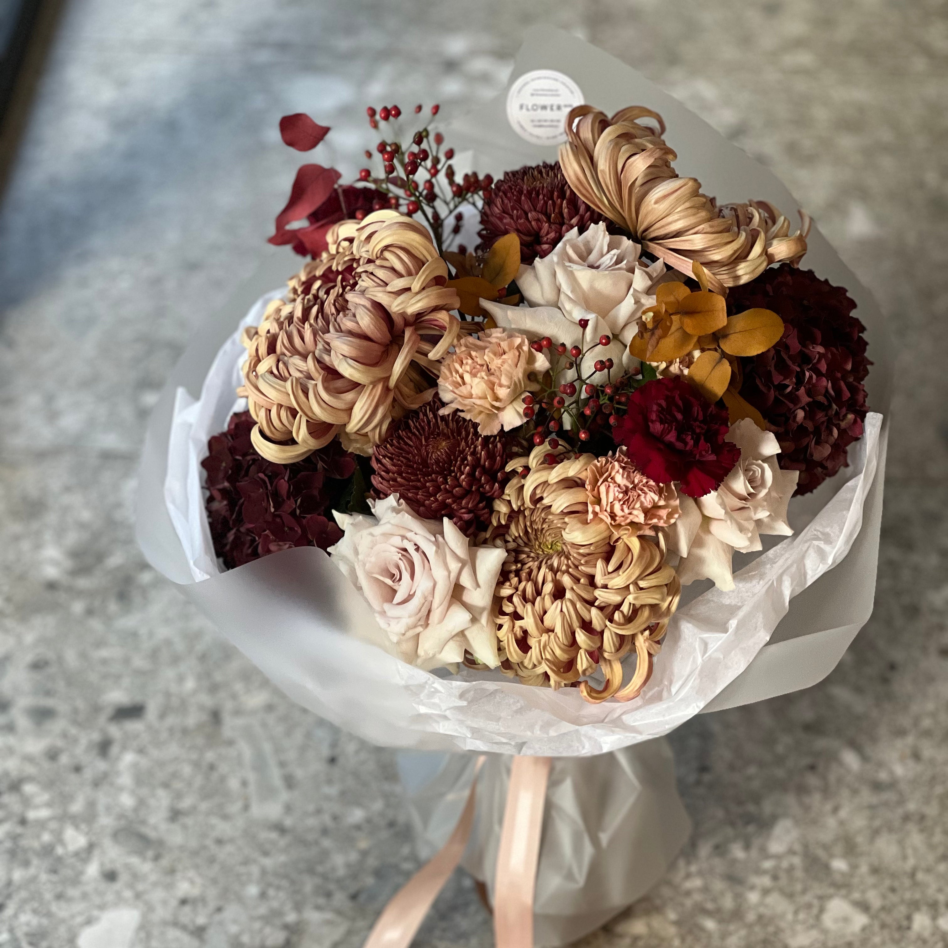 Bukiet "Amber Nora" – bukiet kwiatów z dostawą w Warszawie | Flower Bar Warszawa (zdjęcie 2/3)