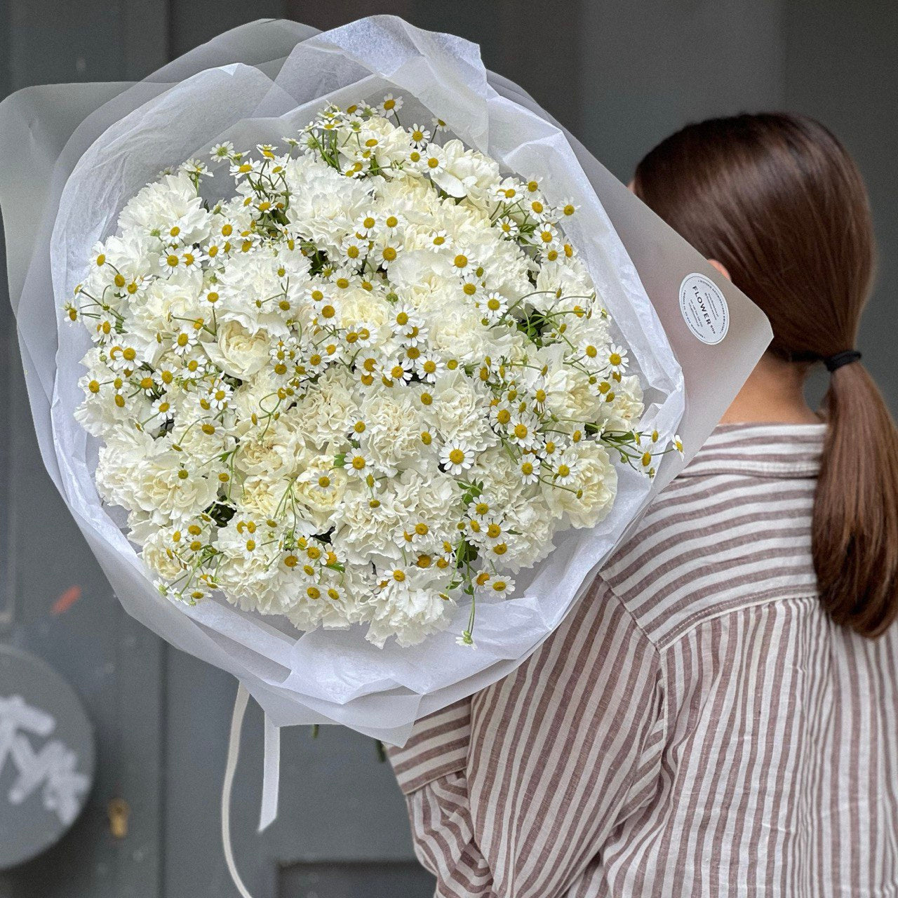 Goździki z rumiankiem