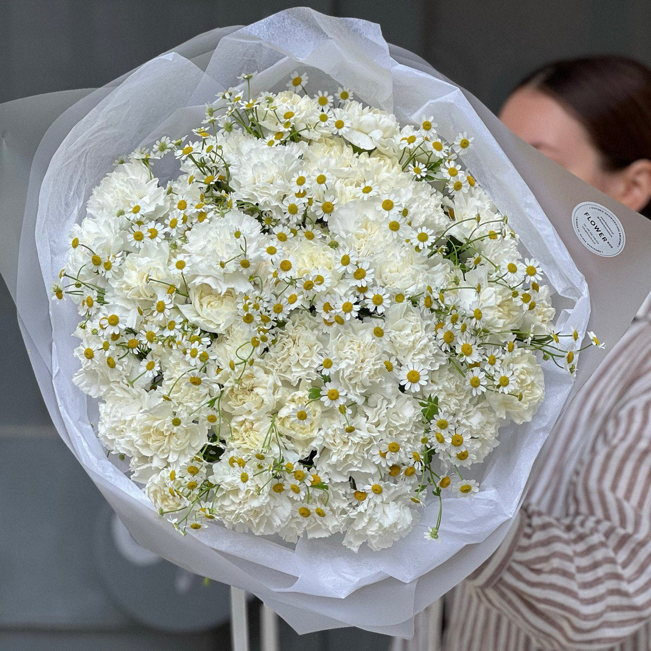 Goździki z rumiankiem