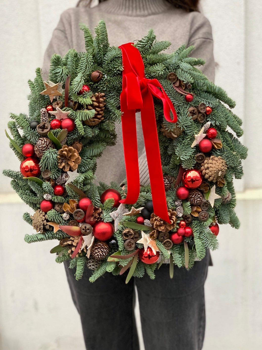 Wianek świąteczny czerwony