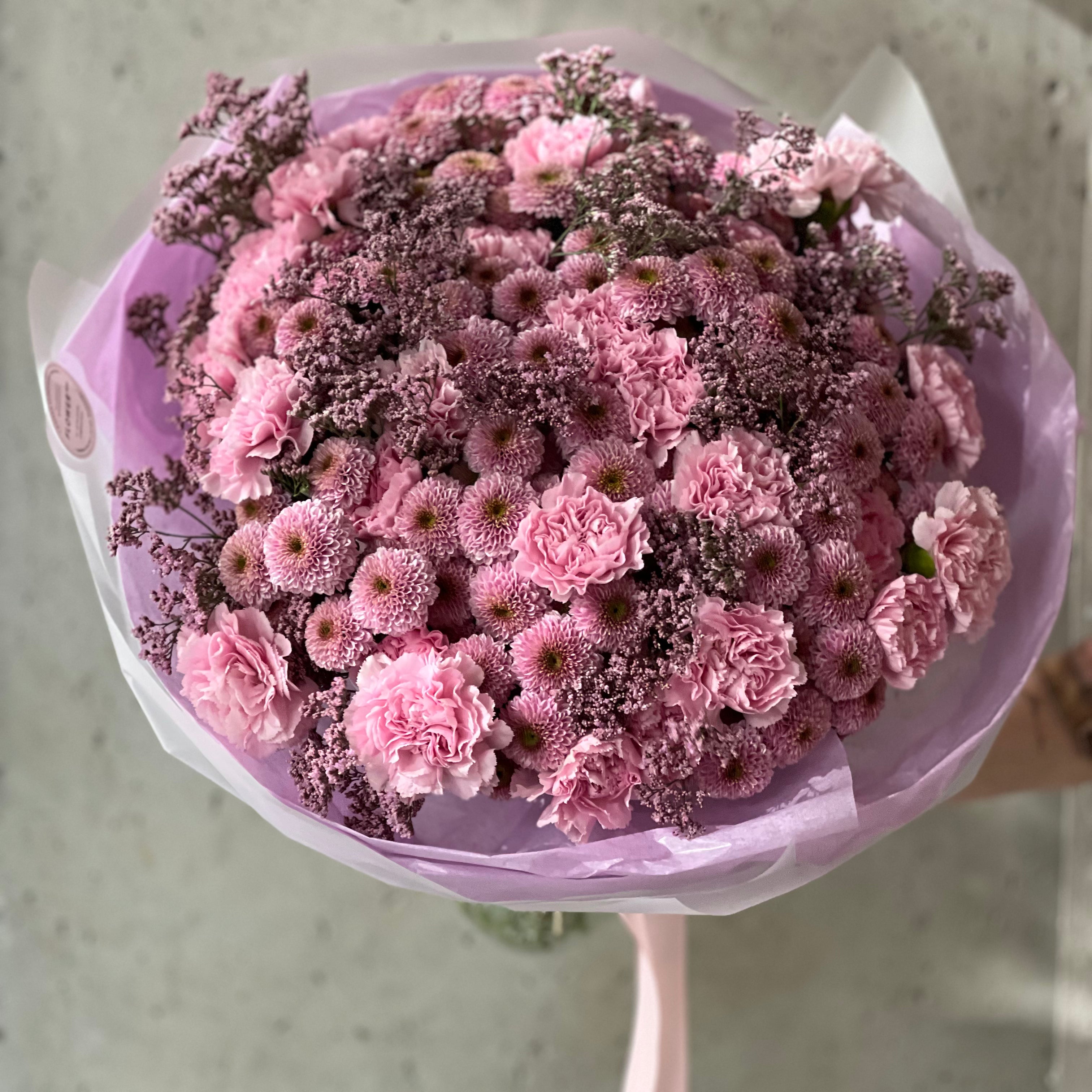 Bukiet "Whisper Pink" – bukiet kwiatów z dostawą w Warszawie | Flower Bar Warszawa (zdjęcie 1/2)