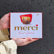 Box of Merci chocolates