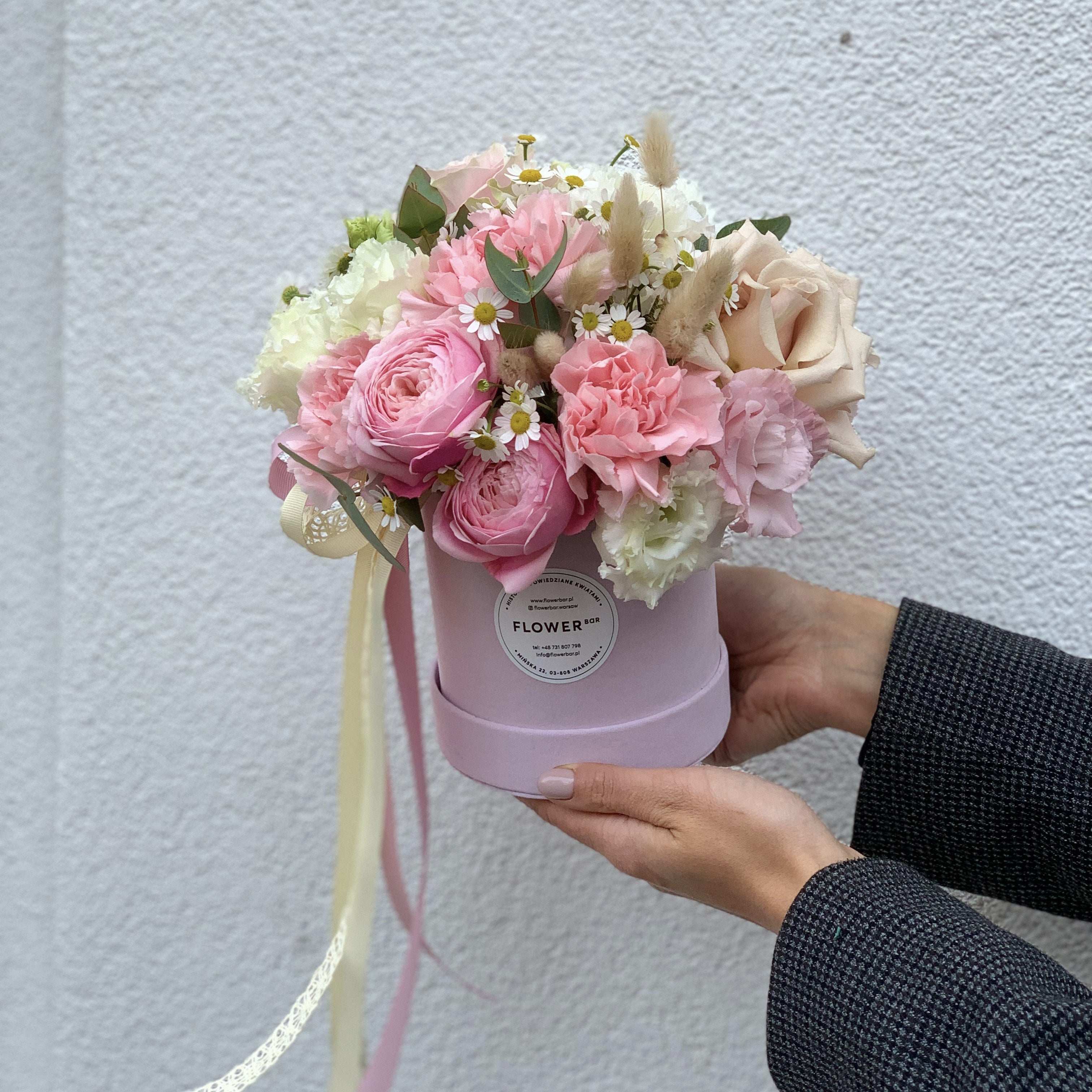 Kwiaty w pudełku "Pastel Silk"